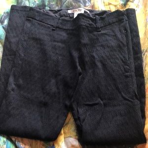 Patterned black dress pants